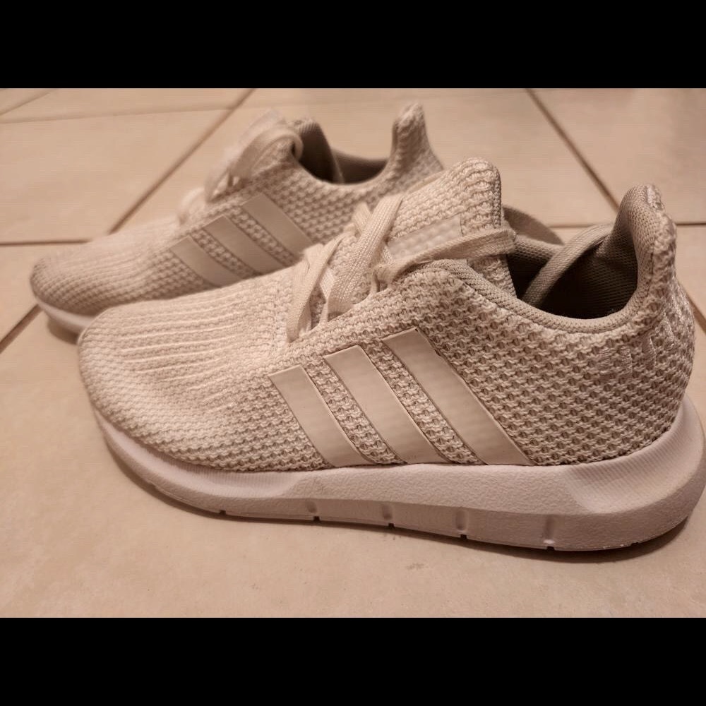 $28.98  little girl white Adidas. Size 13k. Like New. Slightly worn. no stains.